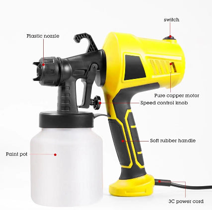 Pinta 2X más rápido sin rodillo - Pro Paint 360° de 400W